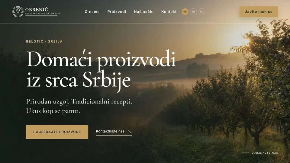 Prikaz početne strane Gazdinstvo Obrenić